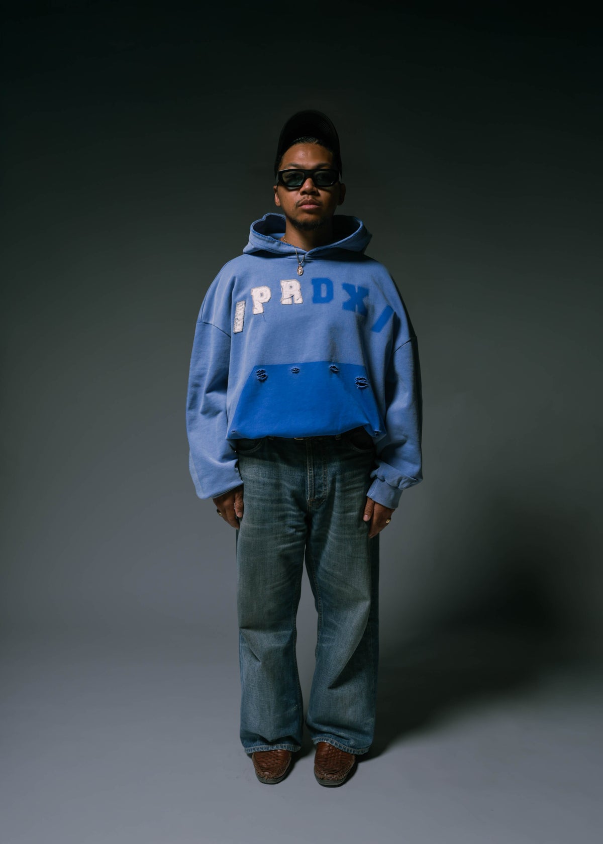 BLUE WASHED HOODIE