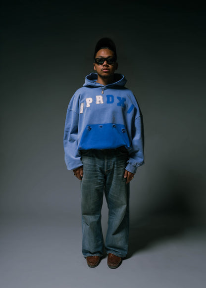BLUE WASHED HOODIE