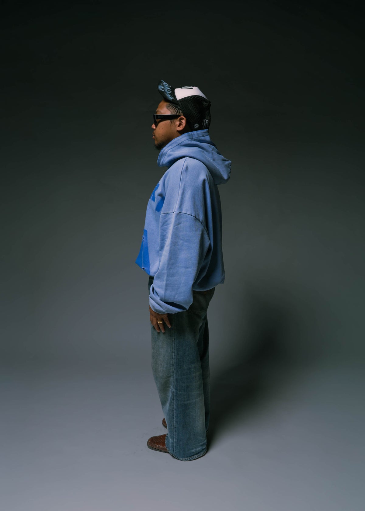 BLUE WASHED HOODIE