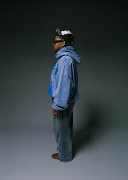 BLUE WASHED HOODIE