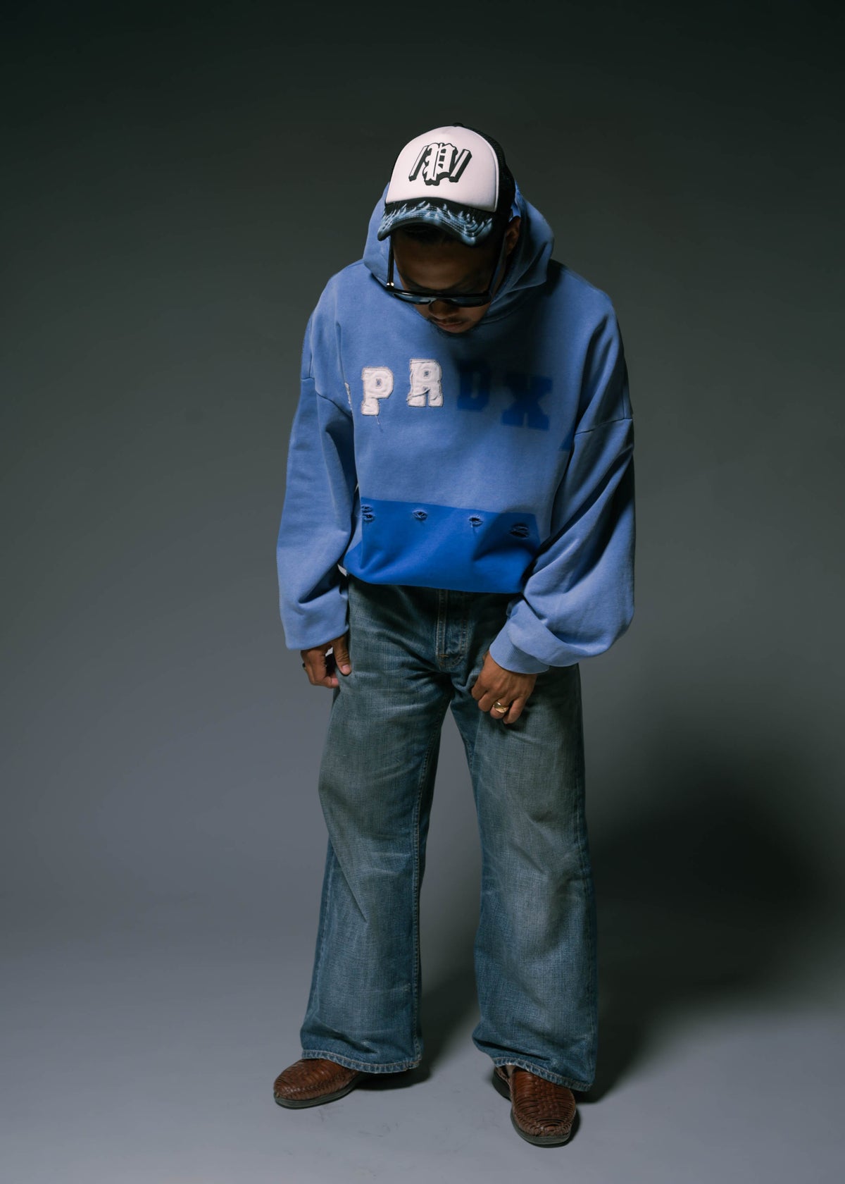 BLUE WASHED HOODIE